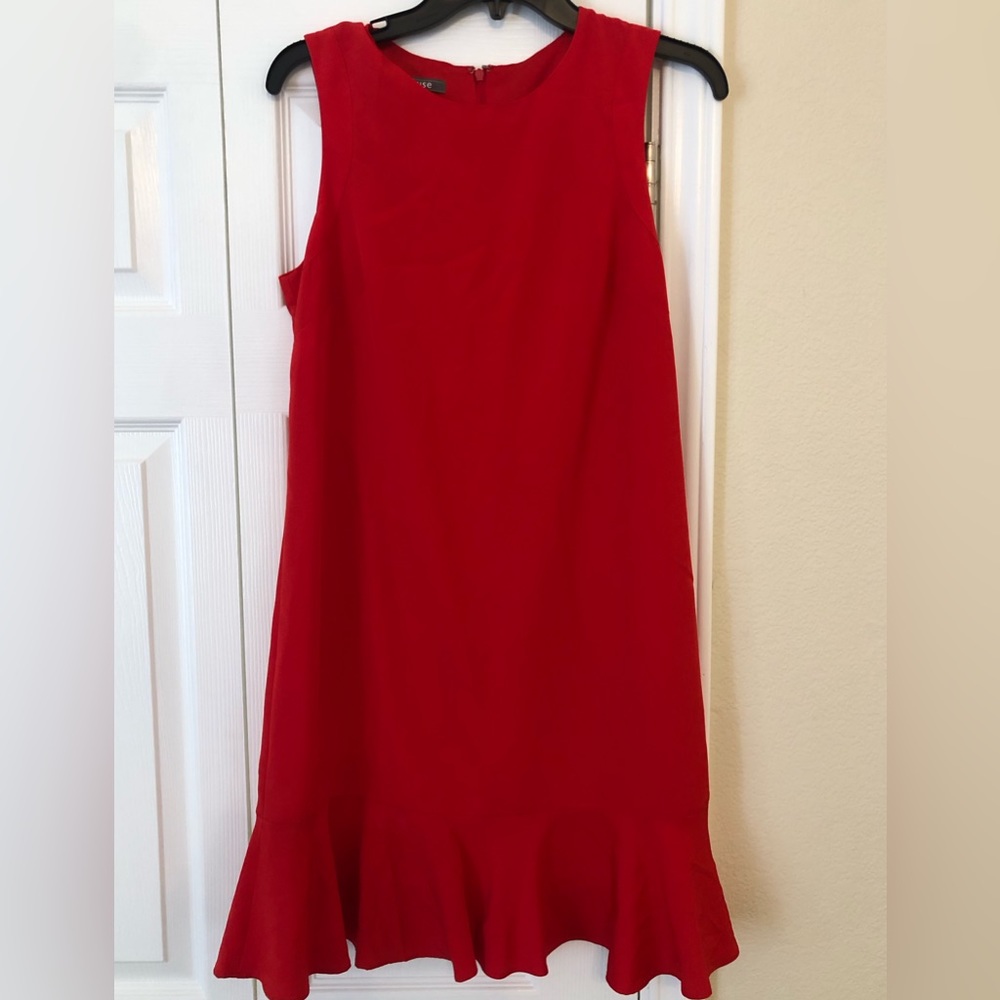 NWT MUSE red dress with ruffle